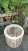 Product image 2 of the product “Round Planter | 35 cm Height, Ø 29 cm | Teak Wood, Natural Finish ”